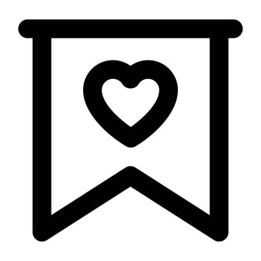 Aşk. Web simgesi basit illüstrasyon