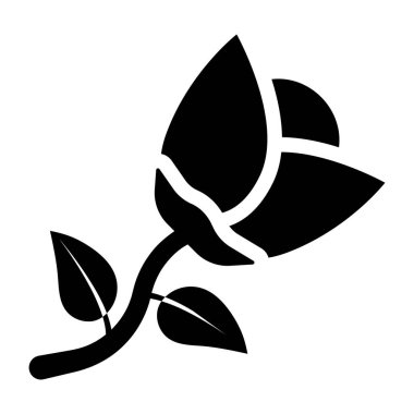 Basit çiçek ikonu vektör illüstrasyonu