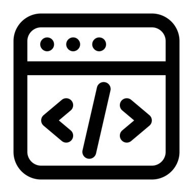 Tarayıcı. Web simgesi basit illüstrasyon