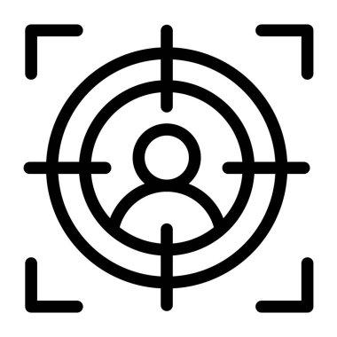 Hedef. Web simgesi basit illüstrasyon