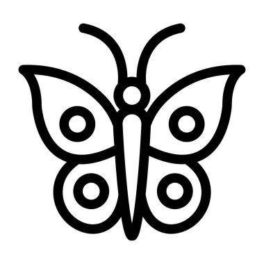 Kelebek simgesi vektör illüstrasyonu
