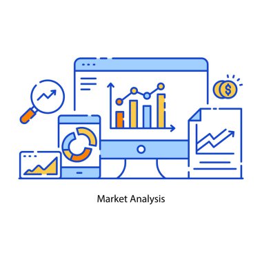 seo modern simgesinin vektör illüstrasyonu