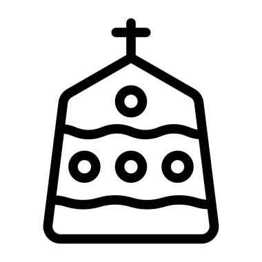 Kek. Web simgesi basit illüstrasyon