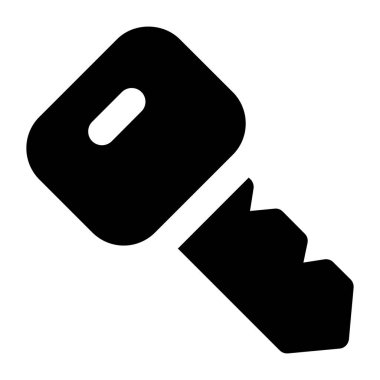 siyah anahtar simgesi basit illüstrasyon