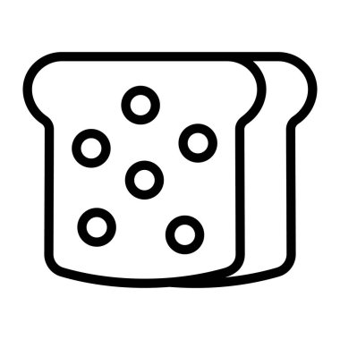 ekmek ikonu vektör illüstrasyonu