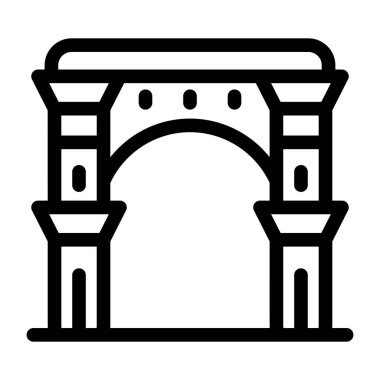 Bina. Web simgesi basit illüstrasyon