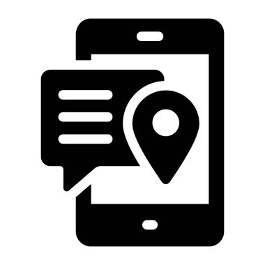 konum. Web simgesi basit illüstrasyon 