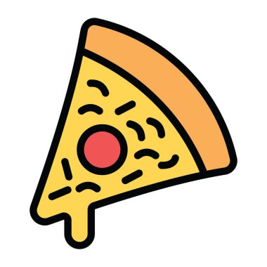 pizza. Web simgesi basit illüstrasyon
