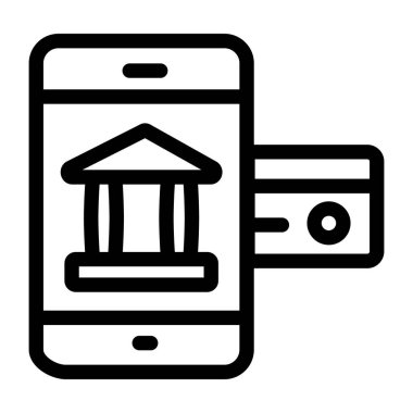 bankacılık ve finans hattı vektör simgesi.