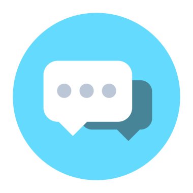 Sohbet ikonu. Konuşma balonu sembolü. vektör illüstrasyonu