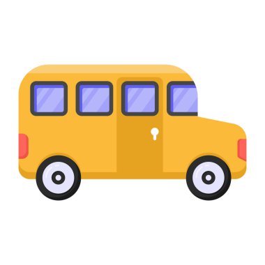 bus vektör simgesi modern illüstrasyon