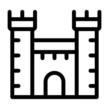 Bina. Web simgesi basit illüstrasyon