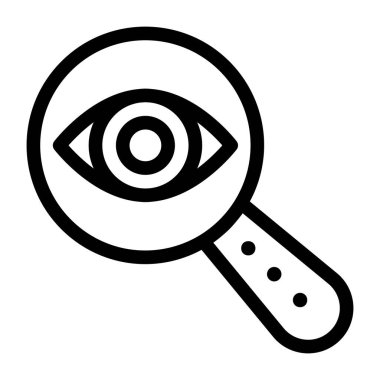 Büyüteç simgesi. Web tasarımı için basit arama vektör simgeleri çizimi