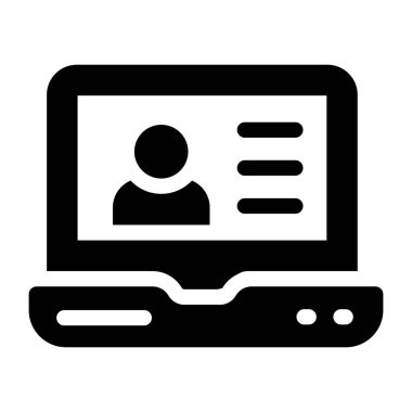 profil web simgesi, vektör illüstrasyonu