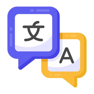 Konuş. Web simgesi basit illüstrasyon