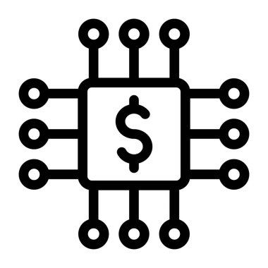 Dolar. Web simgesi basit tasarım