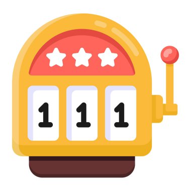 oyun slot makinesi düz vektör çizimi