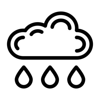 Yağmur. Web simgesi basit illüstrasyon
