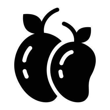 Taze meyve ikonu. vektör illüstrasyonu