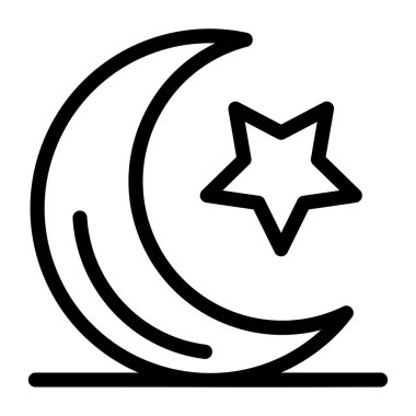 Ay. Web simgesi basit illüstrasyon