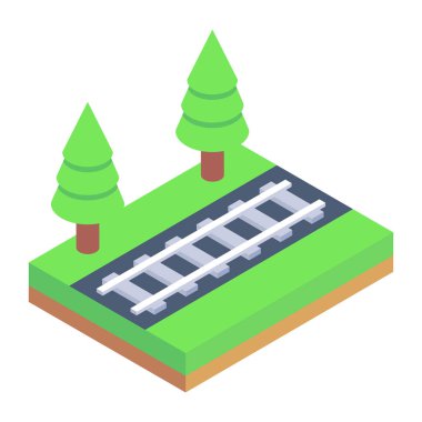 Demiryolu web simgesi basit tasarım