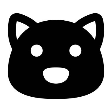 kedi yüz simgesi, vektör illüstrasyonu