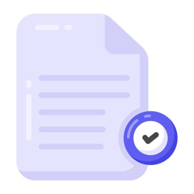 belge düz vektör simgesi