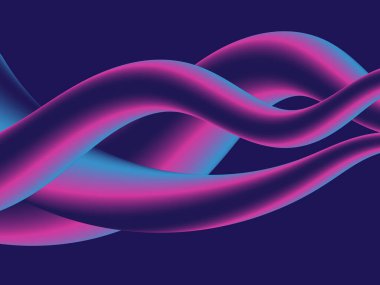 Parlak çizgiler ve dalgalarla soyut arkaplan