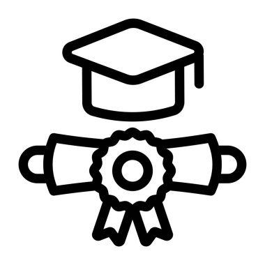 Mezuniyet diploması. Web simgesi