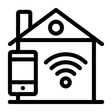 ev otomasyon ikonu vektör illüstrasyonu