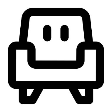 Yatağa. Web simgesi vektör illüstrasyonu