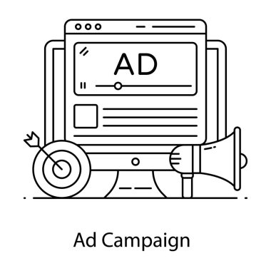 Reklam kampanyasının vektör illüstrasyonu