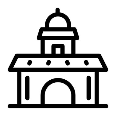 Otel ve eğitim hattı vektör simgesi.