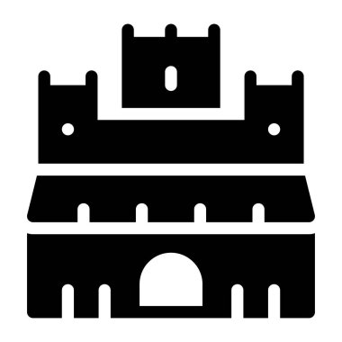 Bina. Web simgesi basit illüstrasyon  