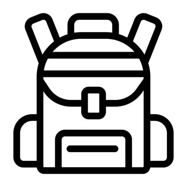 Sırt çantası. Web simgesi basit tasarım