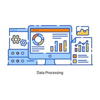 seo modern simgesinin vektör illüstrasyonu