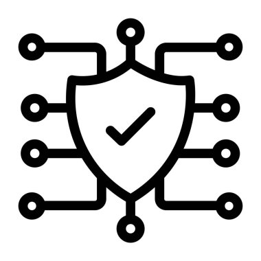 Güvenlik sisteminin sağlam simgesi