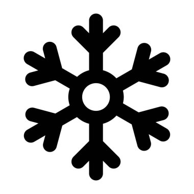 Kar Tanesi ikonu. Web için noel topu vektör simgelerinin basit çizimi