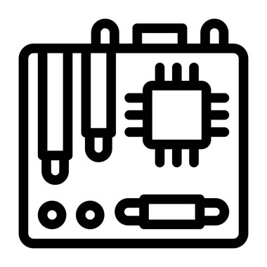 teknoloji ve geliştirme çizgisi vektör simgesi.