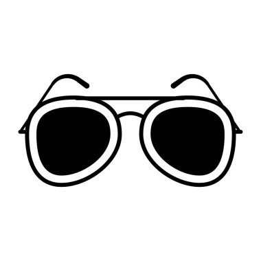 Gözlük ikonu. vektör illüstrasyonu