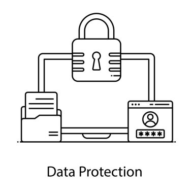 Modern b 'nin vektör çizimi dizüstü bilgisayarın ikonundan yoksun