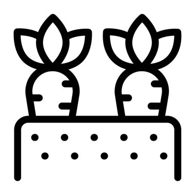 Havuç. Web simgesi basit tasarım