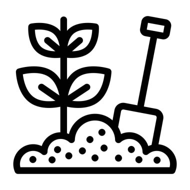 Bitki. Web simgesi basit illüstrasyon