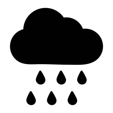 Bulut simgesi. Hava tahmini. vektör illüstrasyonu