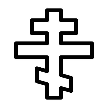 Hıristiyan haçı. Basit resimleme