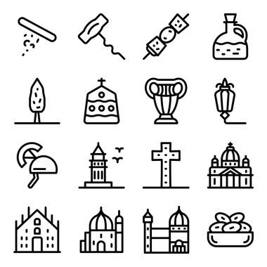 Web tasarımı için vektör simgeleri kümesi 