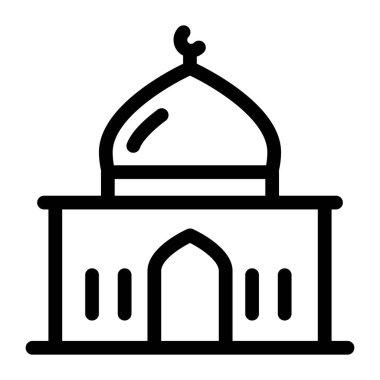 Cami. Web simgesi basit illüstrasyon