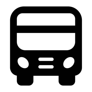 Otobüs simgesi. Web tasarımı için basit taksi arabası vektör simgeleri çizimi