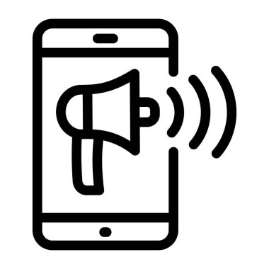 Cep telefonu simgesi, vektör illüstrasyonu