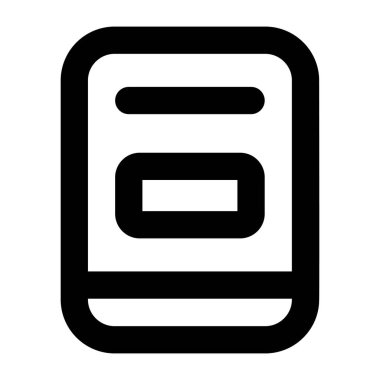 Cep telefonu simgesi, vektör illüstrasyonu